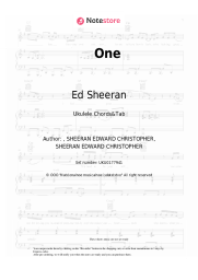 Sheet music, chords Ed Sheeran - One