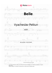 Sheet music, chords Vyacheslav Petkun, Alexander Golubev, Anton Makarsky - Belle