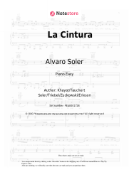 Sheet music, chords Alvaro Soler - La Cintura