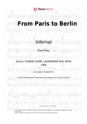 Sheet music, chords Infernal - From Paris to Berlin