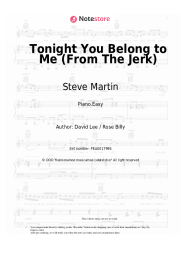 Sheet music, chords Steve Martin - Tonight You Belong to Me (From The Jerk)