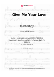 Sheet music, chords Masterboy - Give Me Your Love