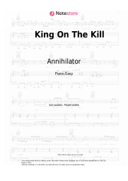 Sheet music, chords Annihilator - King On The Kill