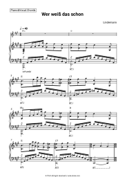 Sheet music, chords Lindemann - Wer weiß das schon