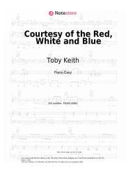 Sheet music, chords Toby Keith - Courtesy of the Red, White and Blue