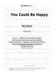 Sheet music, chords Wyldest - You Could Be Happy