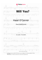Sheet music, chords Hazel O'Connor - Will You? 