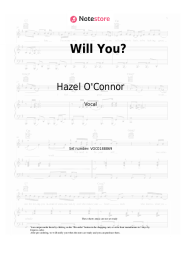 Sheet music, chords Hazel O'Connor - Will You? 
