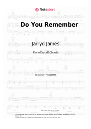 Sheet music, chords Jarryd James - Do You Remember