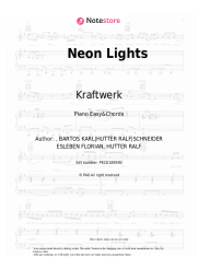 Sheet music, chords Kraftwerk - Neon Lights