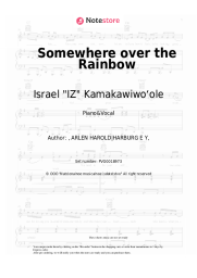 Sheet music, chords Israel "IZ" Kamakawiwoʻole - Somewhere over the Rainbow