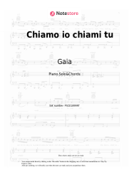 Sheet music, chords Gaia - Chiamo io chiami tu