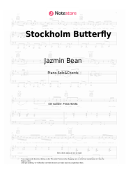 Sheet music, chords Jazmin Bean - Stockholm Butterfly