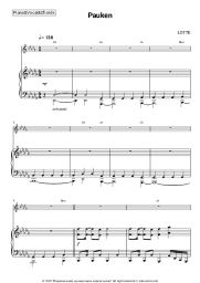 Sheet music, chords LOTTE - Pauken