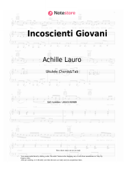Sheet music, chords Achille Lauro - Incoscienti Giovani