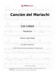 Sheet music, chords Los Lobos - Canción del Mariachi