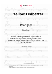 Sheet music, chords Pearl Jam - Yellow Ledbetter