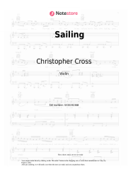 Sheet music, chords Christopher Cross - Sailing
