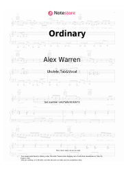 Sheet music, chords Alex Warren - Ordinary