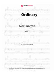 Sheet music, chords Alex Warren - Ordinary