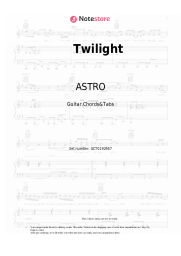 Sheet music, chords ASTRO - Twilight