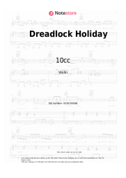 Sheet music, chords 10cc - Dreadlock Holiday