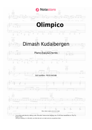 Sheet music, chords Dimash Kudaibergen - Olimpico