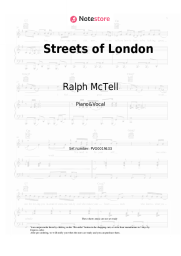 Sheet music, chords Ralph McTell - Streets of London
