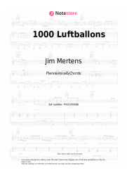 Sheet music, chords Jim Mertens - 1000 Luftballons