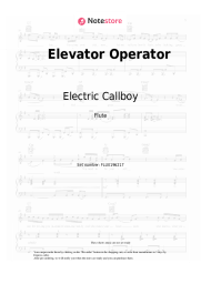 Sheet music, chords Electric Callboy - Elevator Operator