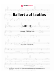Sheet music, chords ZAH1DE - Ballert auf lautlos