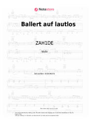 Sheet music, chords ZAH1DE - Ballert auf lautlos