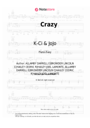 Sheet music, chords K-Ci & JoJo - Crazy