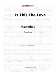 Sheet music, chords Masterboy - Is This The Love