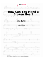 Sheet music, chords Bee Gees - How Can You Mend a Broken Heart