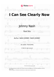 Sheet music, chords Johnny Nash - I Can See Clearly Now