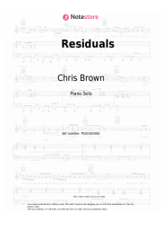 Sheet music, chords Chris Brown - Residuals