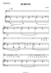 Sheet music, chords LOTTE - SO WIE ICH