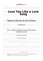 Sheet music, chords Selena Gomez & the Scene - Love You Like a Love Song