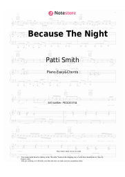 Sheet music, chords Patti Smith - Because The Night
