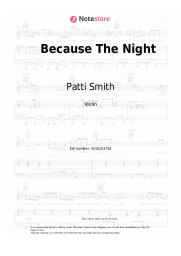 Sheet music, chords Patti Smith - Because The Night