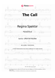 Sheet music, chords Regina Spektor - The Call