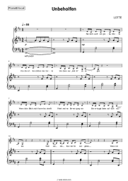 Sheet music, chords LOTTE - Unbeholfen