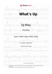 Sheet music, chords DJ Miko - What's Up