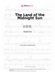 Sheet music, chords U.D.O. - The Land of the Midnight Sun