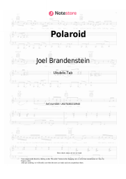 Sheet music, chords Joel Brandenstein - Polaroid