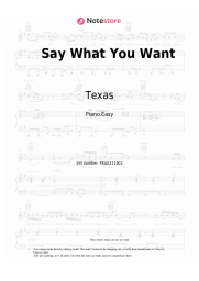 Sheet music, chords Texas - Say What You Want