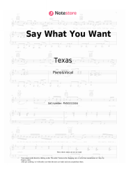 Sheet music, chords Texas - Say What You Want