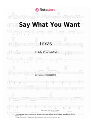 Sheet music, chords Texas - Say What You Want