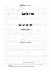 Sheet music, chords Ed Sheeran - Azizam
